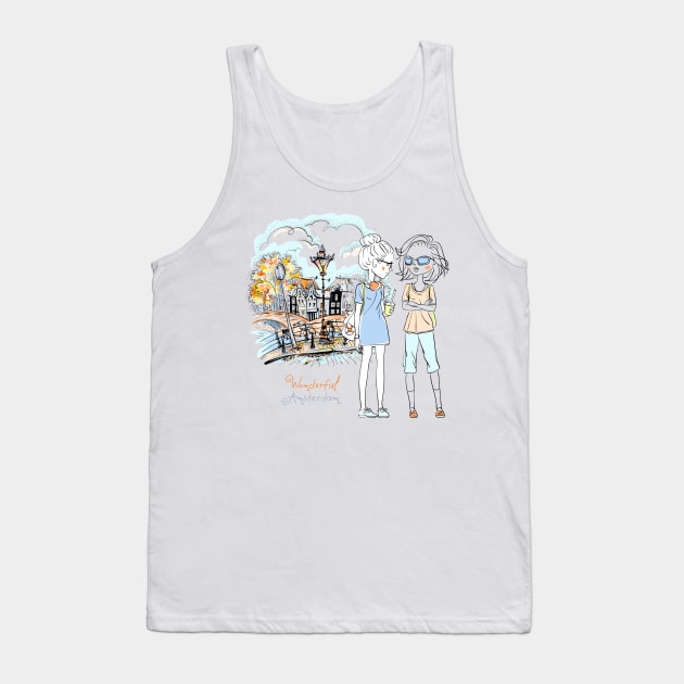 Girls in Amsterdam Tank Top by kavalenkava